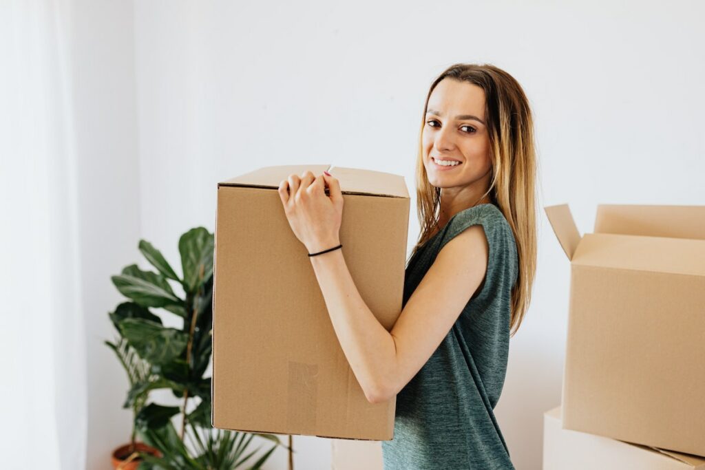 woman benefitting from free shipping